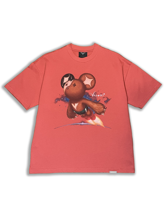 ASTRO BEAR T-SHIRT LIGHT RED